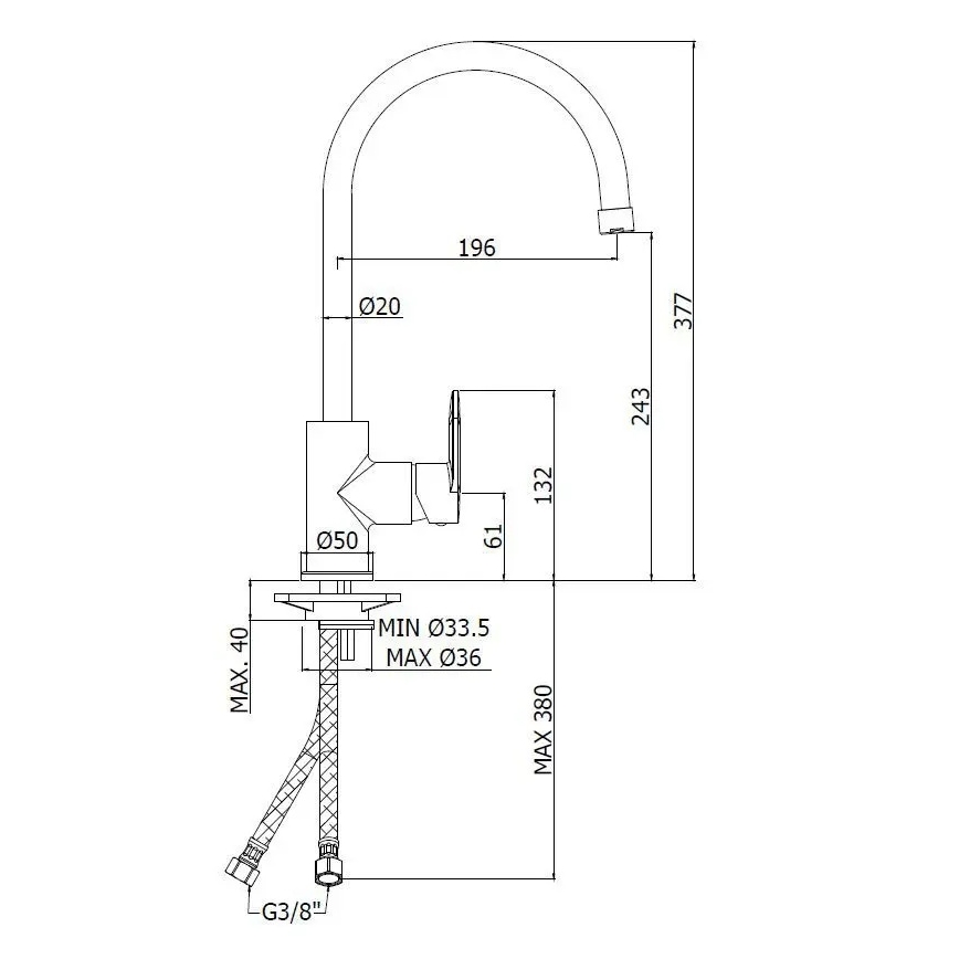 Paffoni - Drezová batéria CANDY lesklý chróm