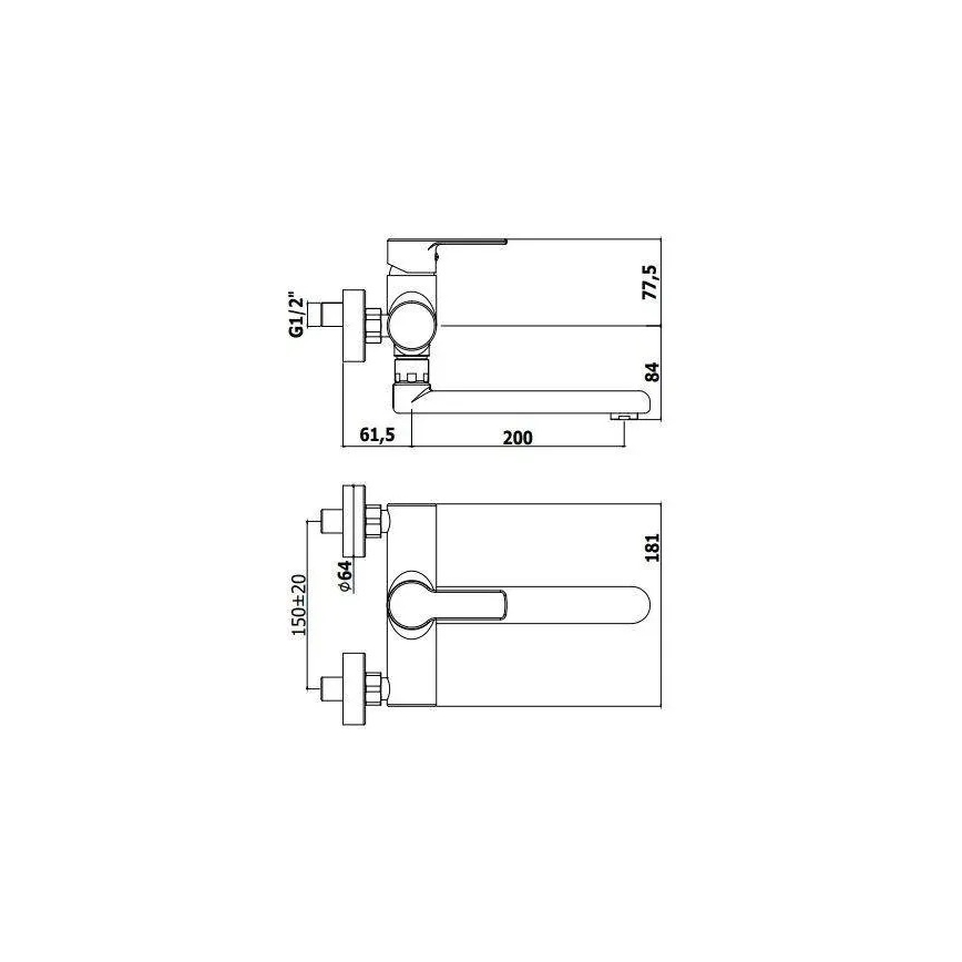 Paffoni - Drezová batéria RED lesklý chróm