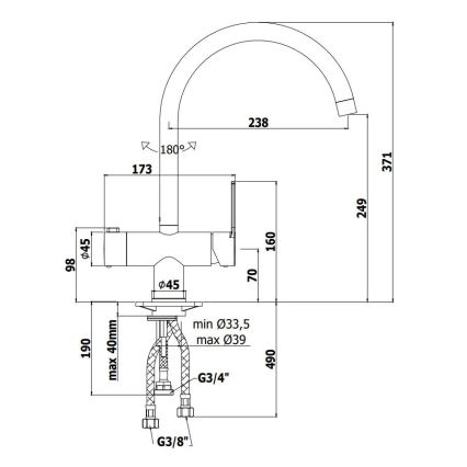 Paffoni - Drezová batéria RINGO lesklý chróm