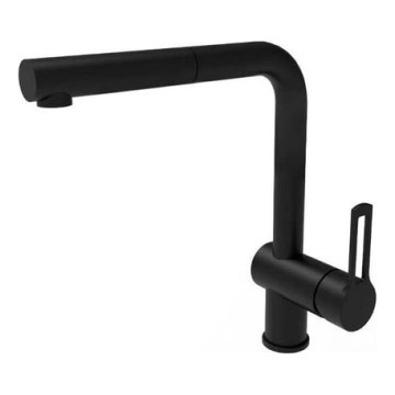 Paffoni - Kuchynská batéria RINGO s vysúvacou sprškou, čierna