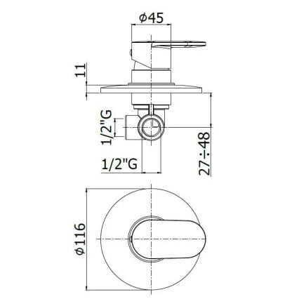 Paffoni - Sprchová batéria CANDY lesklý chróm