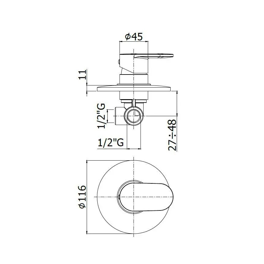 Paffoni - Sprchová batéria CANDY lesklý chróm