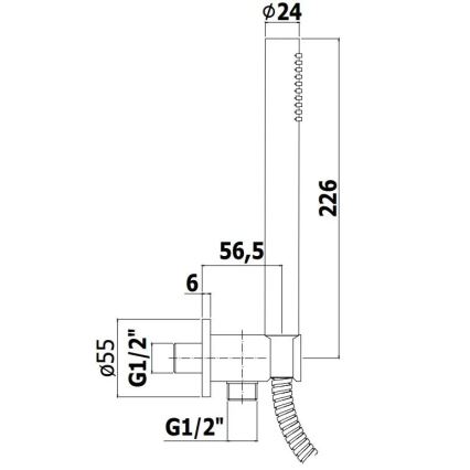 Paffoni - Sprchová súprava ROUND matná čierna