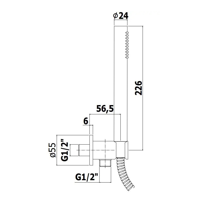 Paffoni - Sprchová súprava ROUND matná čierna