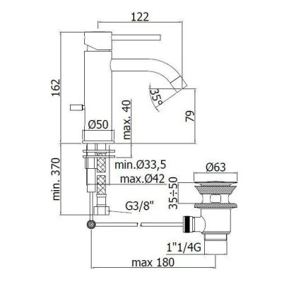 Paffoni - Umývadlová batéria LIGHT čierna