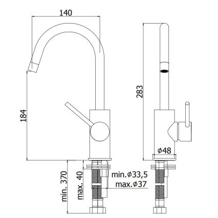 Paffoni - Umývadlová batéria LIGHT čierna
