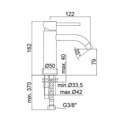 Paffoni - Umývadlová batéria LIGHT kartáčované zlato