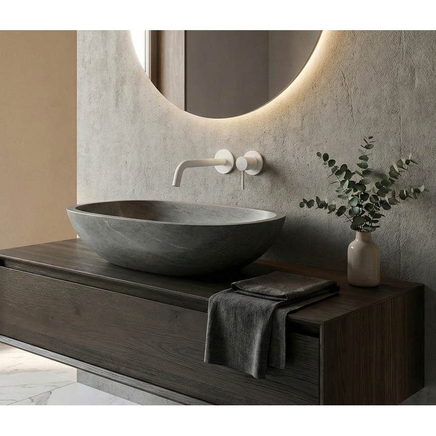 Paffoni - Umývadlová batéria LIGHT pre podomietkovú inštaláciu matná biela