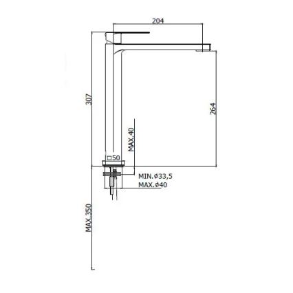 Paffoni - Umývadlová batéria TANGO nerezová