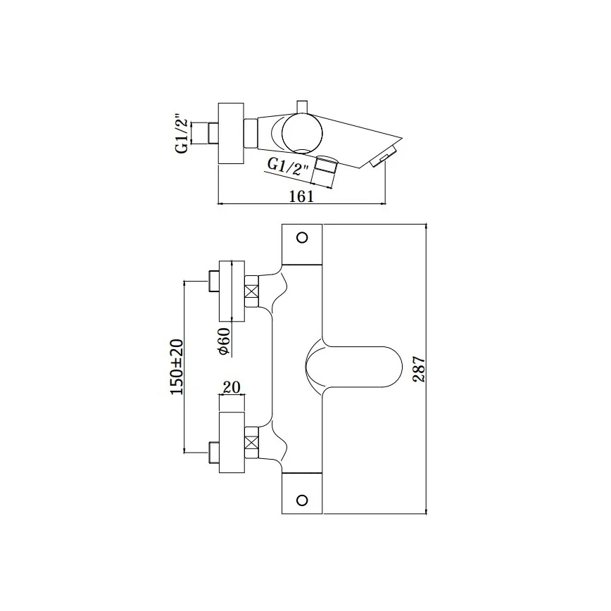 Paffoni - Vaňová súprava LIGHT lesklý chróm