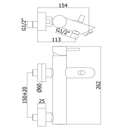Paffoni - Vaňová súprava LIGHT s batériou, lesklý chróm