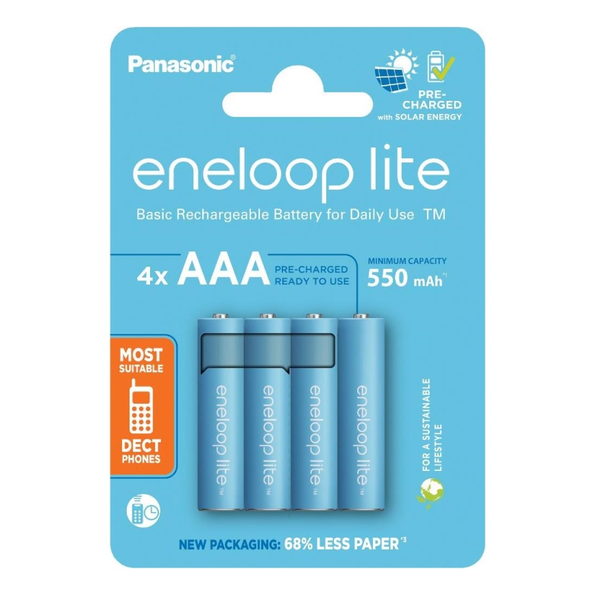 Panasonic - 4 ks Nabíjacia batéria AAA Eneloop Lite 550 mAh