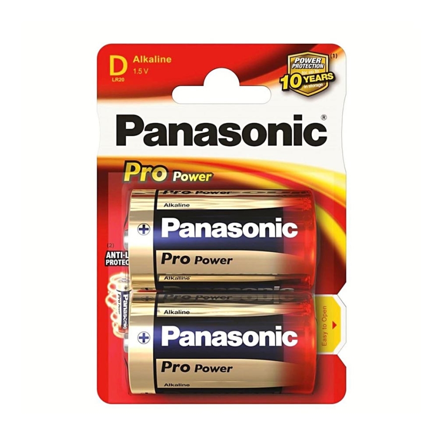 Panasonic LR20 PPG - 2ks alkalická batéria D Pro Power 1,5V