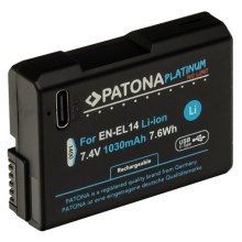 PATONA - Aku Nikon EN-EL14/EN-EL14A 1030mAh Li-Ion Platinum USB-C nabíjanie