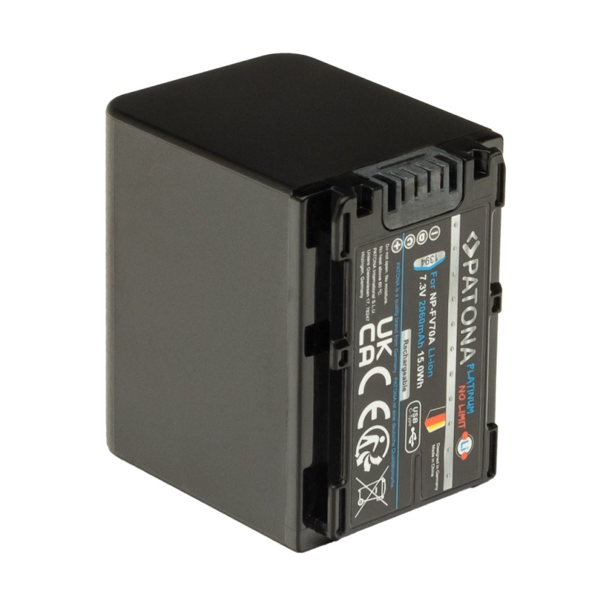 PATONA - Aku Sony NP-FV70A 2060mAh Li-Ion Platinum USB-C nabíjanie