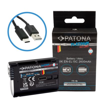 PATONA - Akumulátor Nikon EN-EL15C 2600 mAh Li-Ion Platinum s USB-C