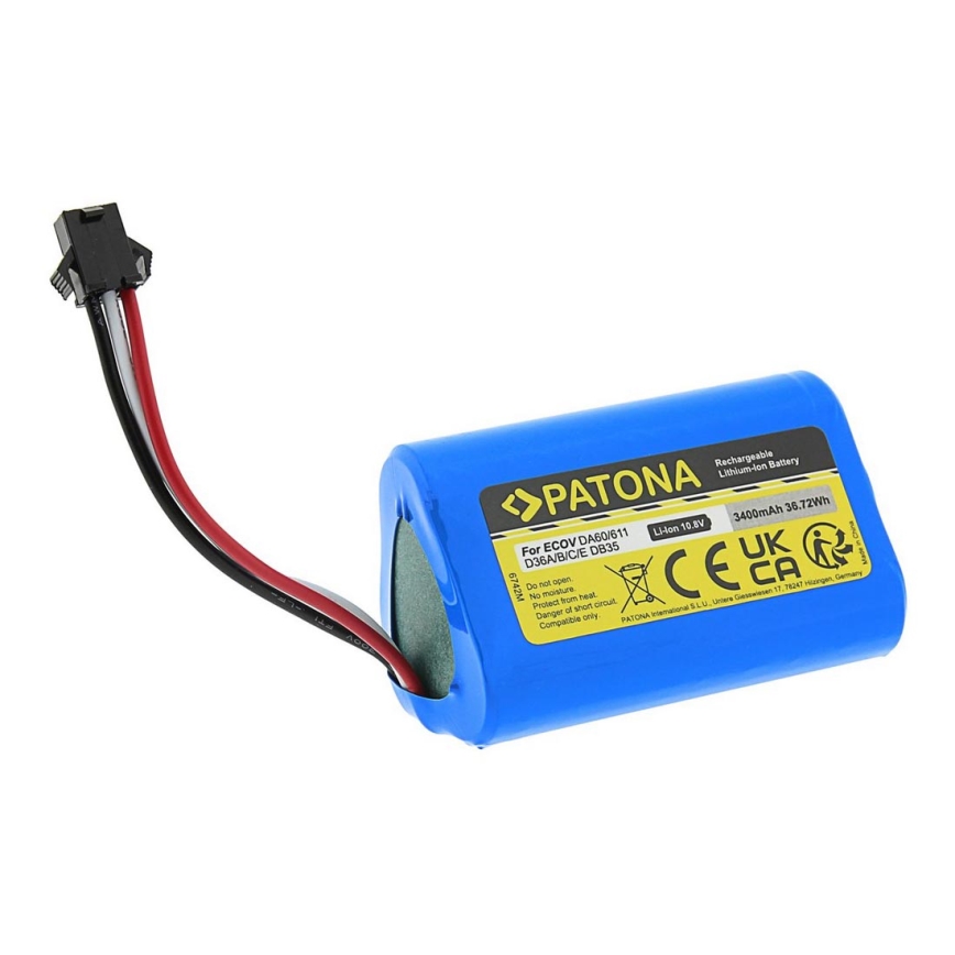 PATONA - Batéria Ecovacs Deebot D36 serie 3400mAh Li-lon 10,8V