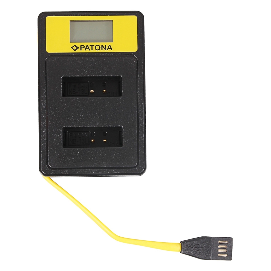 PATONA - Nabíjačka Dual Canon NB-13L s LCD,USB