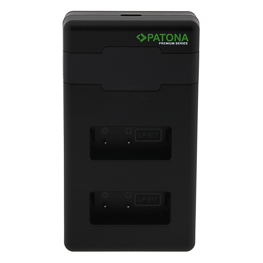 PATONA - Rýchlonabíjačka Dual Canon LP-E17 + kábel USB-C 0,6m