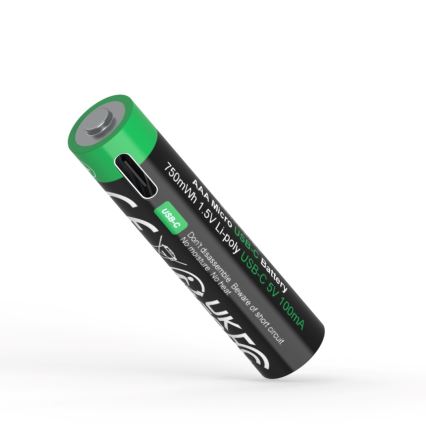 PATONA - SADA 4x Batéria AAA/LR03 Li-Pol 500mAh 1,5V s USB-C nabíjaním