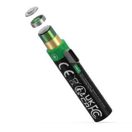 PATONA - SADA 4x Batéria AAA/LR03 Li-Pol 500mAh 1,5V s USB-C nabíjaním