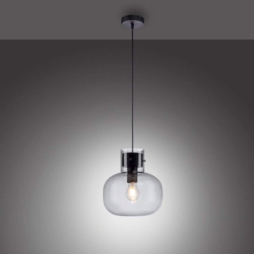 Paul Neuhaus 2003-25 - Luster na lanku SHITAKE 1xE27/10W/230V pr. 25 cm dymová