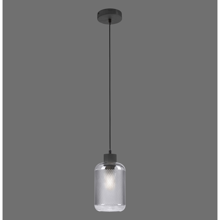 Paul Neuhaus 2006-25 - Luster na lanku BOLETUS 1xE27/10W/230V pr. 14 cm šedá