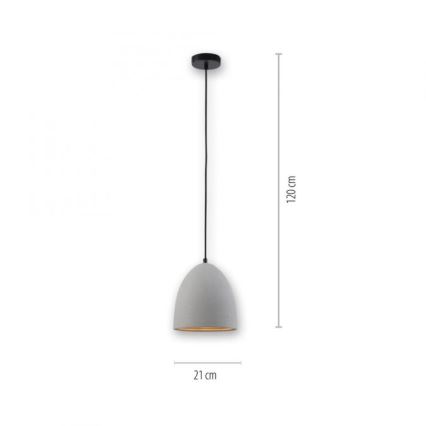 Paul Neuhaus 2231-22 - Luster na lanku ETON 1xE27/40W/230V betón