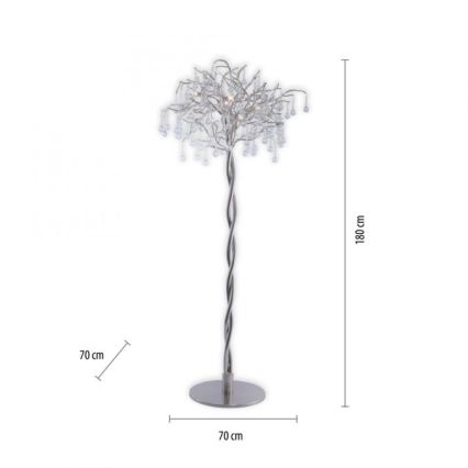 Paul Neuhaus 232-55 - Stojacia lampa ICICLE 5xG9/40W230V lesklý chróm