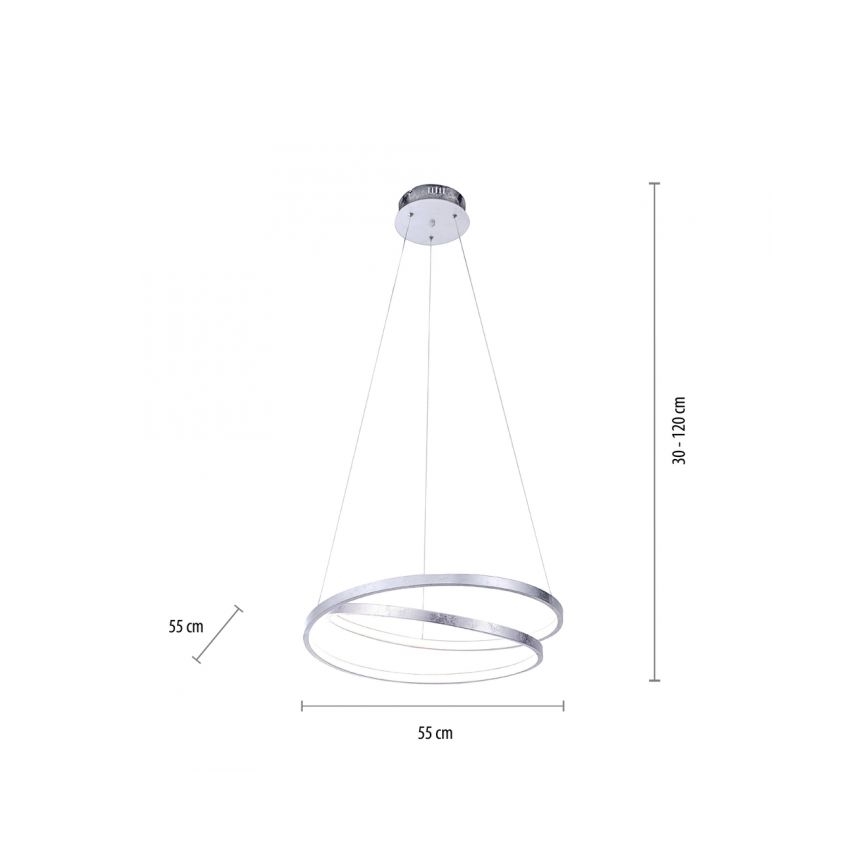 Paul Neuhaus 2472-21 - LED Stmievateľný luster na lanku ROMAN LED/30W/230V lesklý chróm