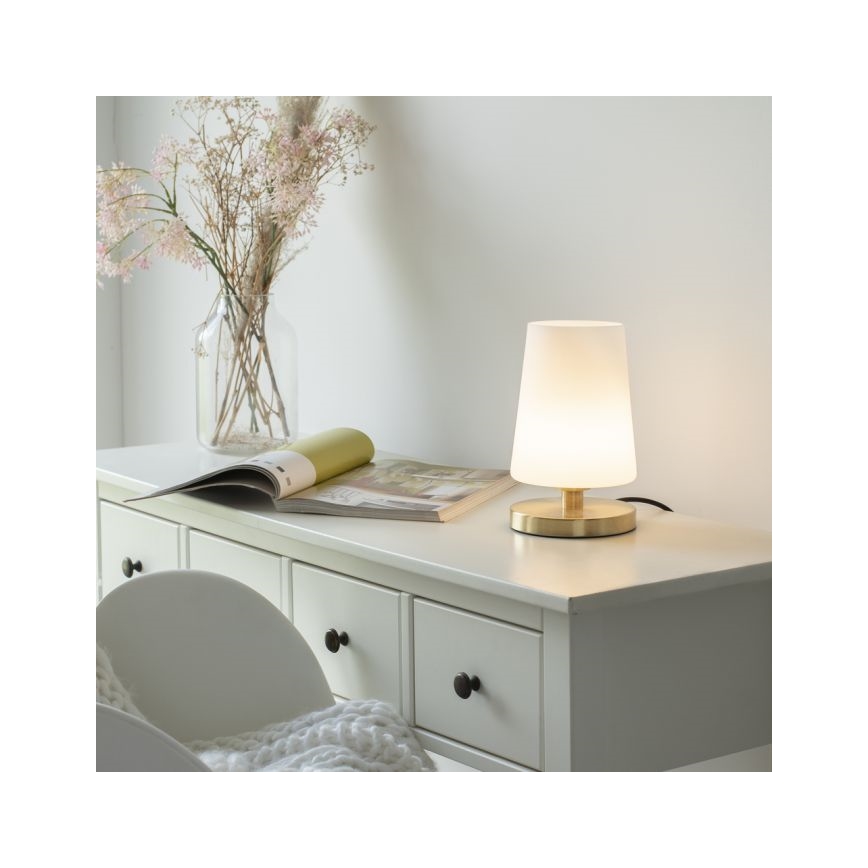 Paul Neuhaus 4146-60 - LED Stmievateľná dotyková stolná lampa SONJA 1xG9/3W/230V mosadz