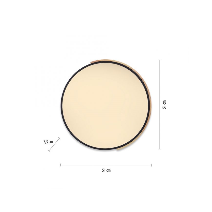 Paul Neuhaus 6071-18 - LED Stmievateľné stropné svietidlo Q-PIATO LED/35W/230V pr. 51 cm 2700-5000K Wi-Fi + diaľkové ovládanie