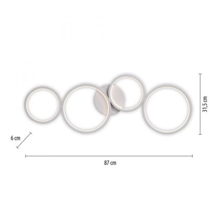 Paul Neuhaus 6183-16 - LED Stmievateľné stropné svietidlo KIRINGE LED/26W/230V