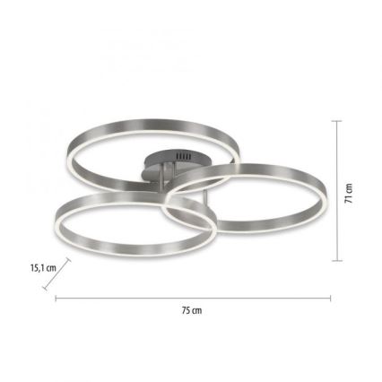 Paul Neuhaus 6233-55 - LED Stmievateľné stropné svietidlo PAAN LED/45,5W/230V 2700-5000K + diaľkové ovládanie