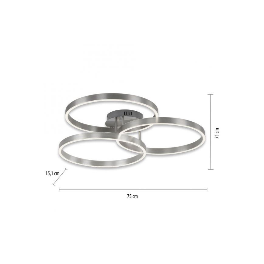 Paul Neuhaus 6233-55 - LED Stmievateľné stropné svietidlo PAAN LED/45,5W/230V 2700-5000K + diaľkové ovládanie