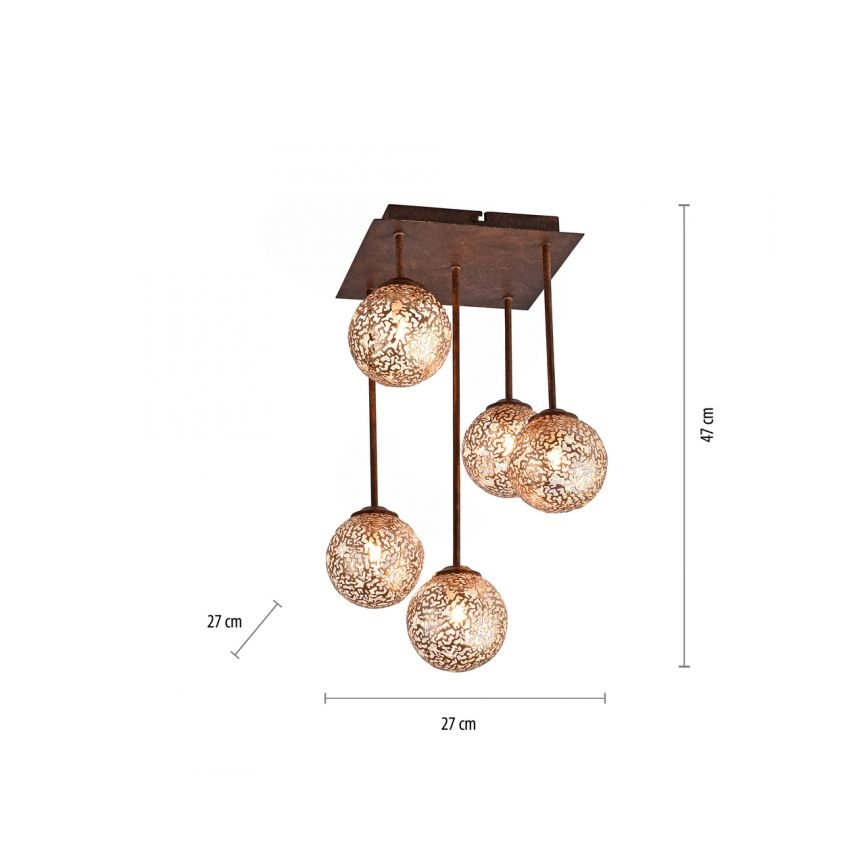 Paul Neuhaus 6234-48 - Luster na tyči GRETA 5xG9/40W/230V
