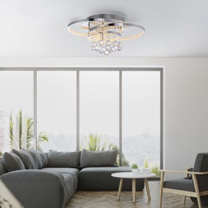 Paul Neuhaus 6267-17 - LED Stmievateľné stropné svietidlo ROTAZO LED/32W/230V pr. 45 cm lesklý chróm