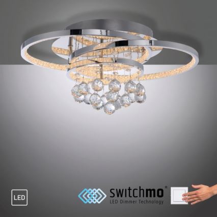 Paul Neuhaus 6267-17 - LED Stmievateľné stropné svietidlo ROTAZO LED/32W/230V pr. 45 cm lesklý chróm
