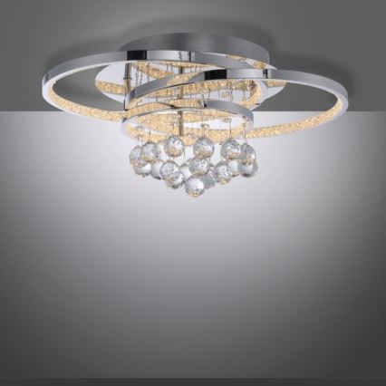 Paul Neuhaus 6267-17 - LED Stmievateľné stropné svietidlo ROTAZO LED/32W/230V pr. 45 cm lesklý chróm
