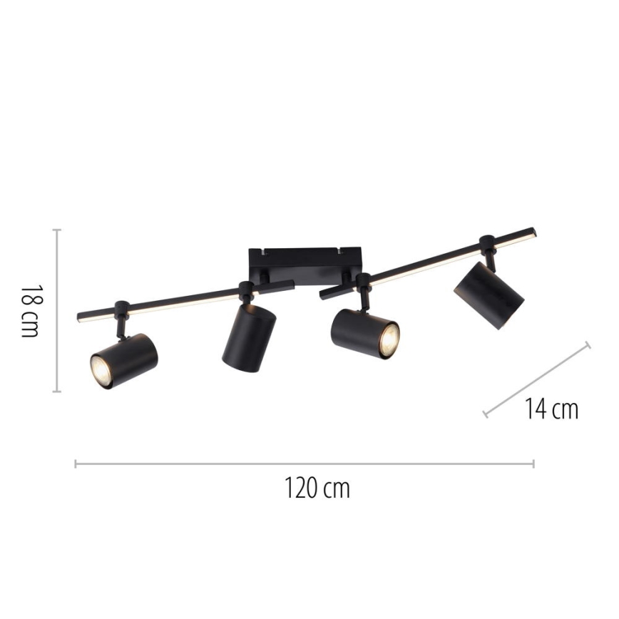 Paul Neuhaus 6525-18 - LED Bodové svietidlo BARIK 4xGU10/4,5W/230V + LED/10W