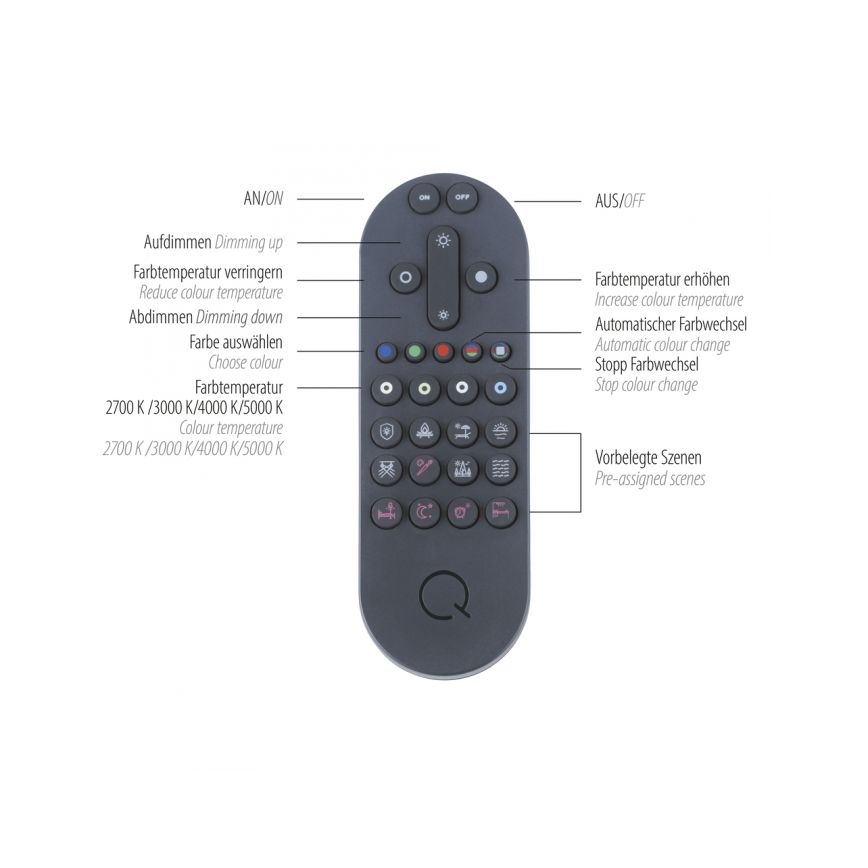 Paul Neuhaus 8007-70 - LED Stmievateľné stropné svietidlo Q-PIATO LED/35W/230V 2700-5000K Wi-Fi + diaľkové ovládanie