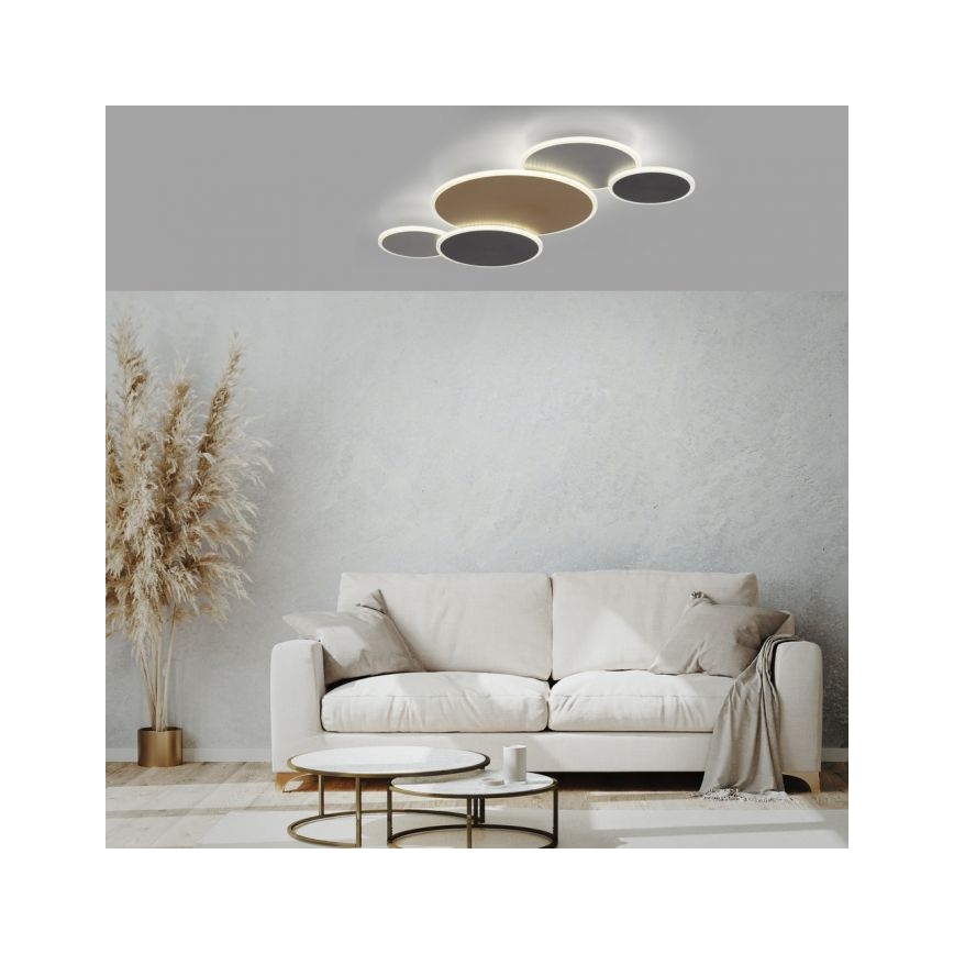 Paul Neuhaus 8008-70 - LED Stmievateľné stropné svietidlo Q-PIATO LED/49W/230V 2700-5000K Wi-Fi + diaľkové ovládanie