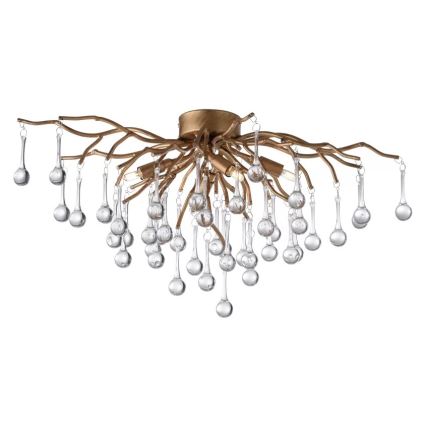 Paul Neuhaus 8090-11 - Prisadený luster ICICLE 4xG9/40W/230V 30x60 cm mosadz