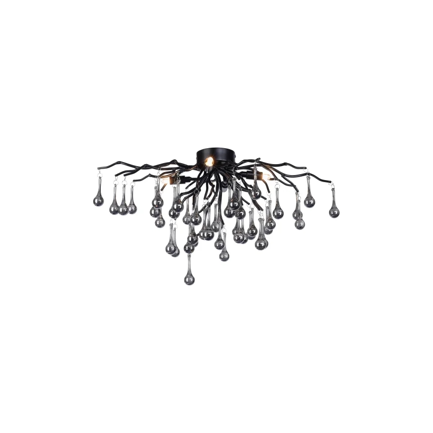Paul Neuhaus 8090-18 - Prisadený luster ICICLE 4xG9/40W/230V 30x60 cm čierna