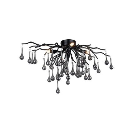 Paul Neuhaus 8090-18 - Prisadený luster ICICLE 4xG9/40W/230V 30x60 cm čierna