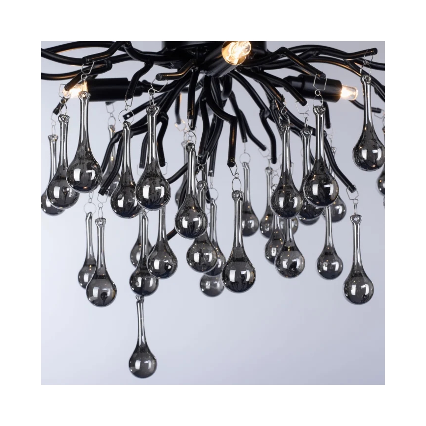 Paul Neuhaus 8090-18 - Prisadený luster ICICLE 4xG9/40W/230V 30x60 cm čierna