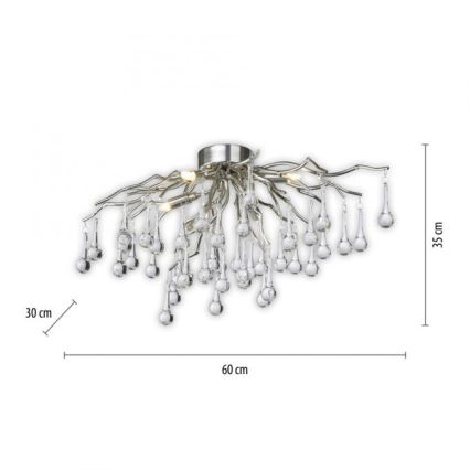 Paul Neuhaus 8090-55 - Prisadený luster ICICLE 4xG9/40W/230V
