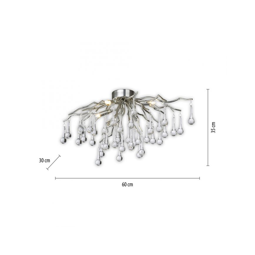 Paul Neuhaus 8090-55 - Prisadený luster ICICLE 4xG9/40W/230V