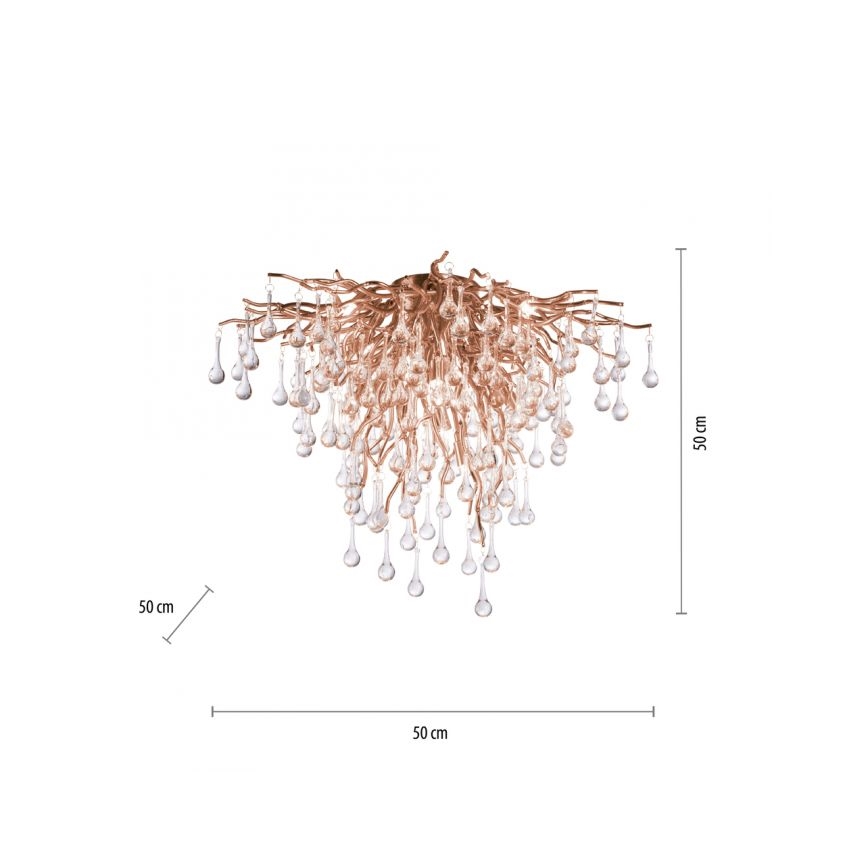 Paul Neuhaus 8091-11 - Prisadený luster ICICLE 9xG9/40W/230V pr. 50 cm mosadz