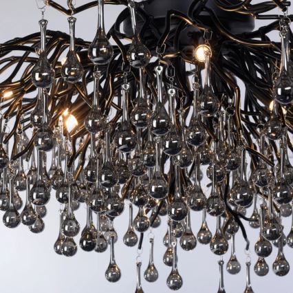 Paul Neuhaus 8092-18 - Prisadený luster ICICLE 14xG9/40W/230V pr. 100 cm čierna